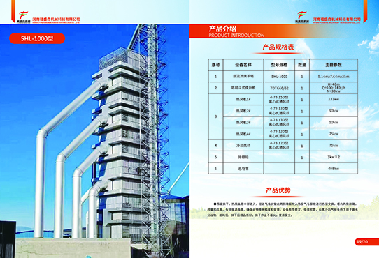 5HL-1000型順混流烘干塔以及配套設備詳情